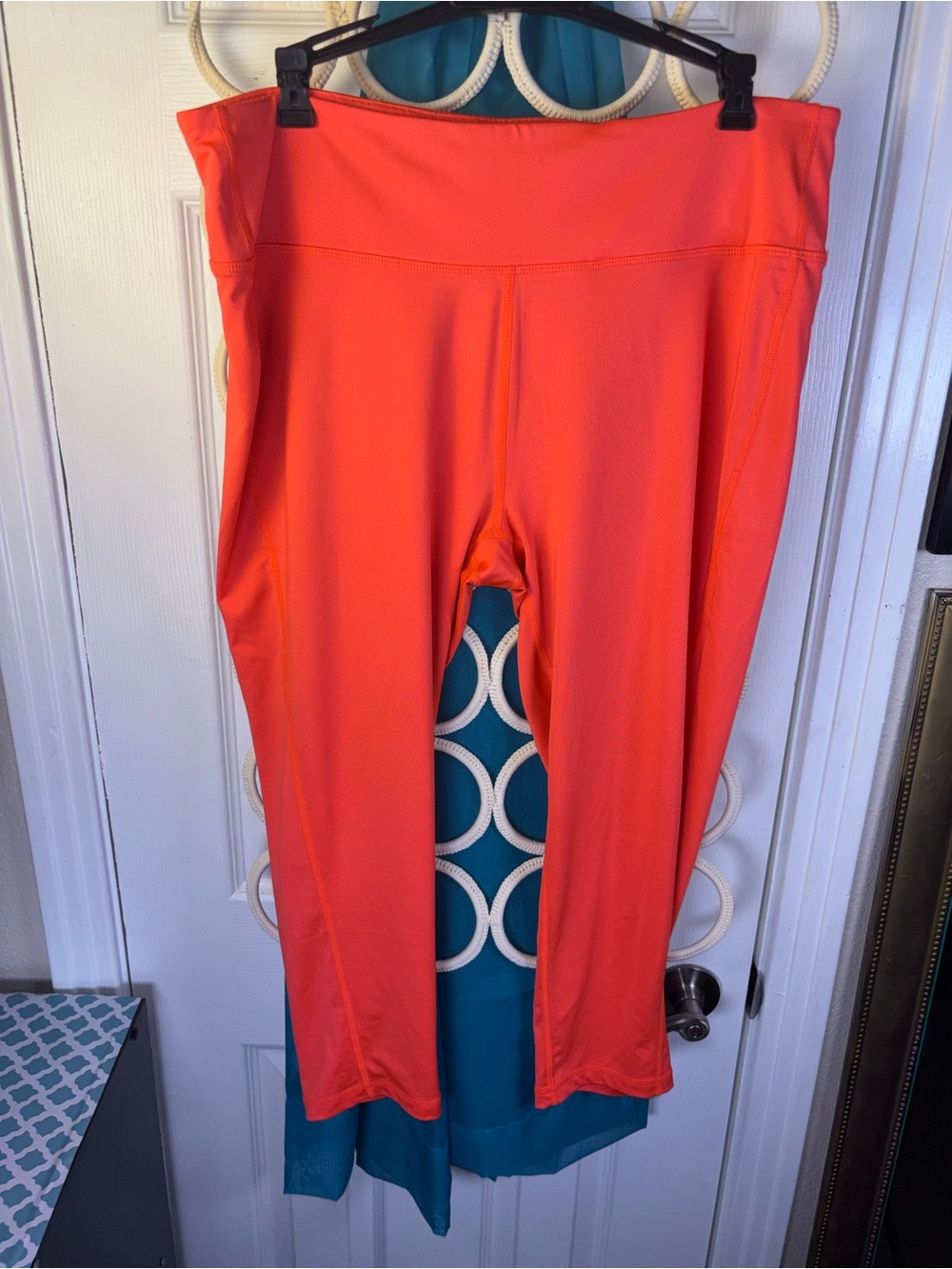 Women’s High-Waist Athletic Shorts - Bright Coral Orange